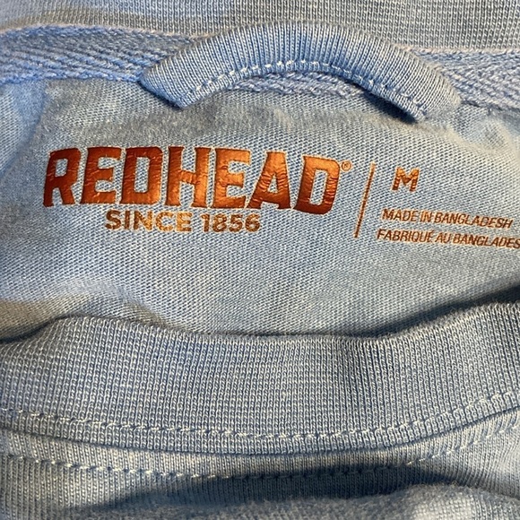 Redhead Shirt Adult M Blue Short Sleeve Casual Crew Neck Pocket Mens - Picture 6 of 6
